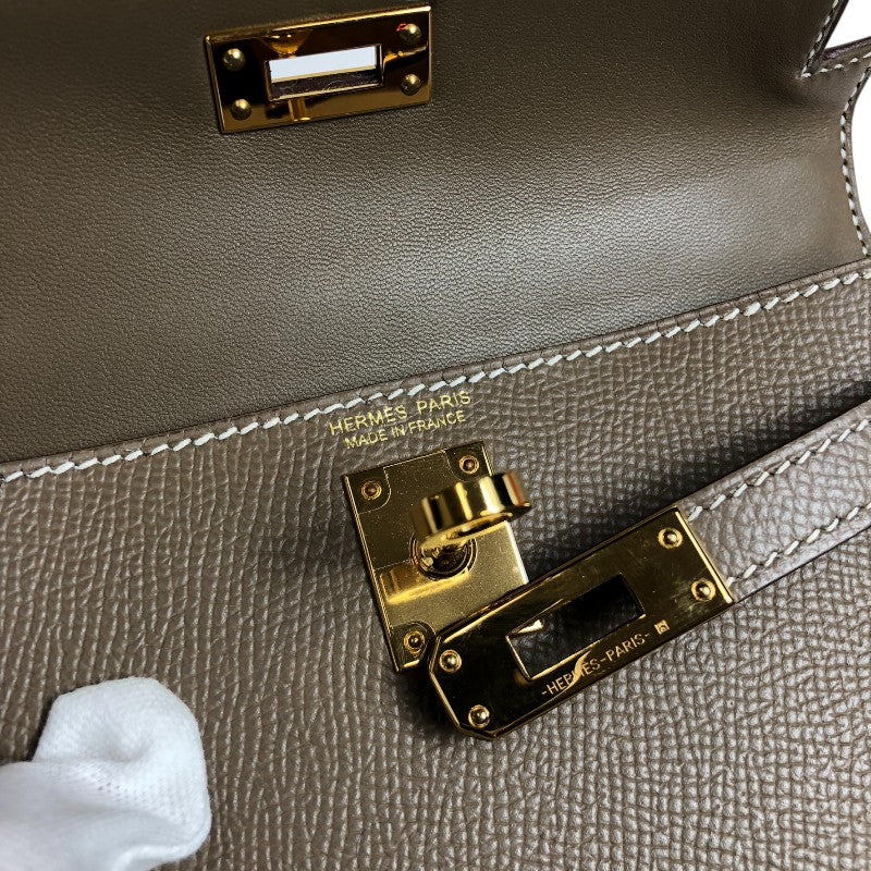 エルメス HERMES ミニケリー2 Z刻印 エトゥープ ゴールド金具