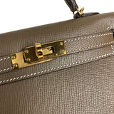 エルメス HERMES ミニケリー2 Z刻印 エトゥープ ゴールド金具 ヴォーエプソン レディース ショルダーバッグ