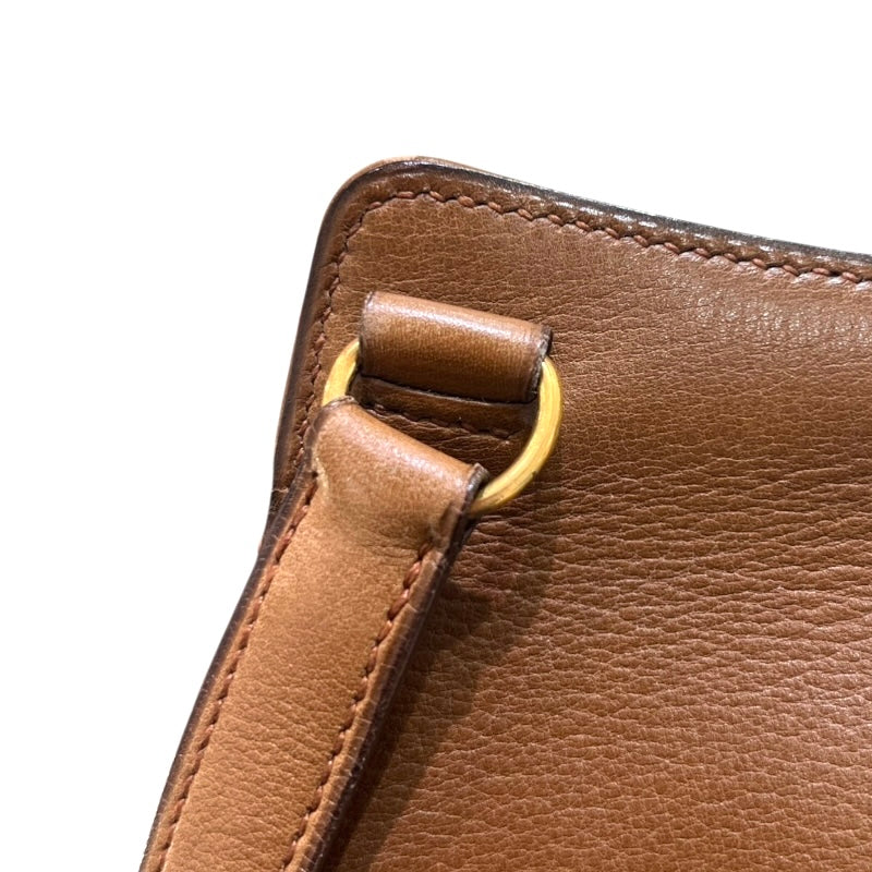 エルメス HERMES バルドゴルフ ○B刻印 ブラウン ゴールド金具