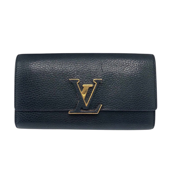 ルイ・ヴィトン LOUIS VUITTON ポルトフォイユ・カプシーヌ M61248 ノワール トリヨンレザー ユニセックス 長財布