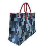 ルイ・ヴィトン LOUIS VUITTON オンザゴーGM 2Wayトートバッグ M44992 モノグラム・デニム・パッチワーク レディース ハンドバッグ