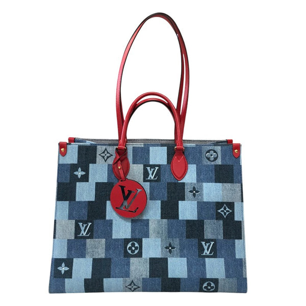 ルイ・ヴィトン LOUIS VUITTON オンザゴーGM 2Wayトートバッグ M44992 モノグラム・デニム・パッチワーク レディース ハンドバッグ