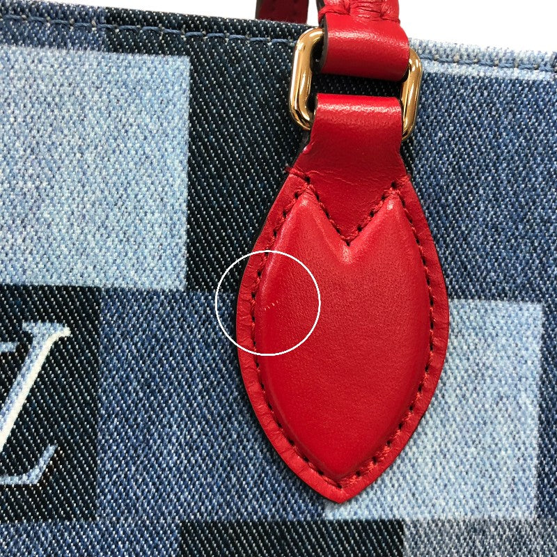 ルイ・ヴィトン LOUIS VUITTON オンザゴーGM 2Wayトートバッグ M44992 モノグラム・デニム・パッチワーク レディース ハンドバッグ