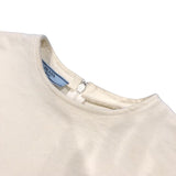 プラダ PRADA トライアングルロゴ半袖クロップドトップス GFT012 クリーム コットン レディース 半袖Ｔシャツ