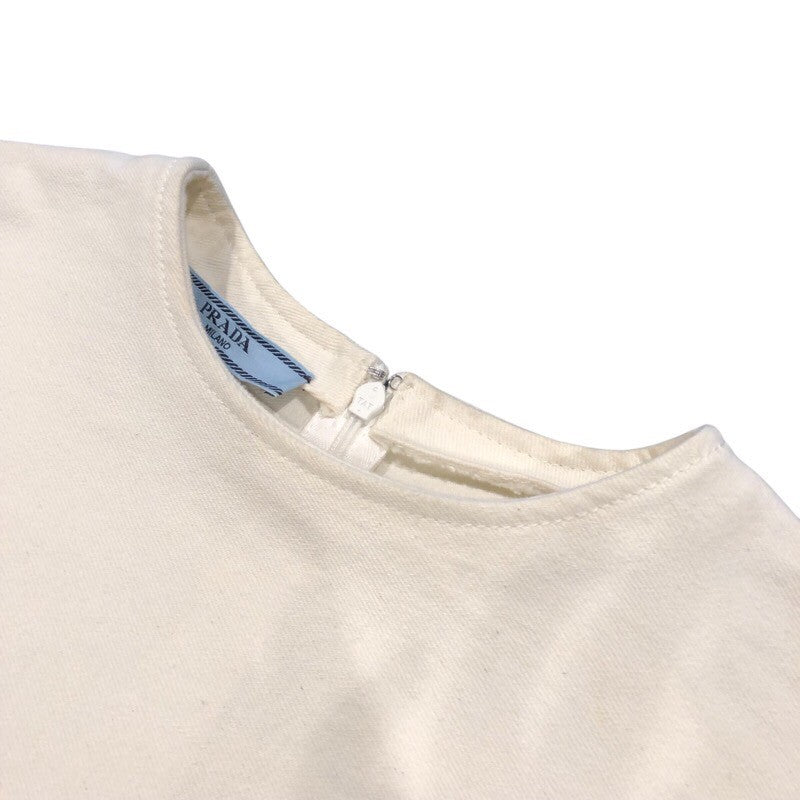 プラダ PRADA トライアングルロゴ半袖クロップドトップス GFT012
