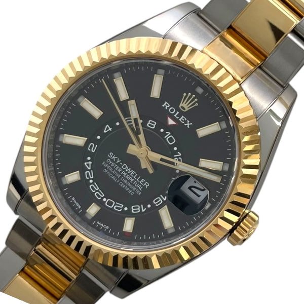 ロレックス ROLEX スカイドゥエラー ランダムシリアル 326933 ブラック K18YG/SS 自動巻き メンズ 腕時計