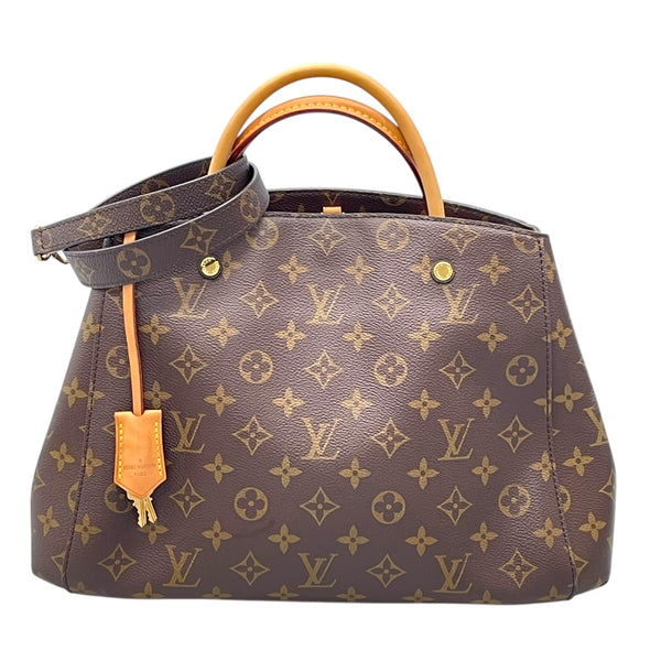 ルイ・ヴィトン LOUIS VUITTON モンテーニュMM M41056 ブラウン モノグラム レディース ショルダーバッグ
