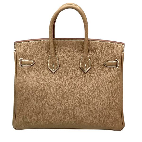 エルメス HERMES バーキン25 U刻印 エトゥープ ゴールド金具 トゴ レディース ハンドバッグ