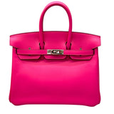 エルメス HERMES バーキン25 Z刻印 ローズショッキング シルバー金具 ジョナサン レディース ハンドバッグ