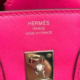 エルメス HERMES バーキン25 Z刻印 ローズショッキング シルバー金具 ジョナサン レディース ハンドバッグ
