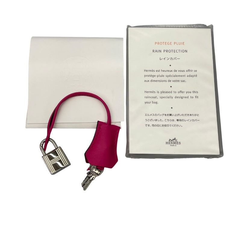 エルメス HERMES バーキン25 Z刻印 ローズショッキング シルバー金具 ジョナサン レディース ハンドバッグ