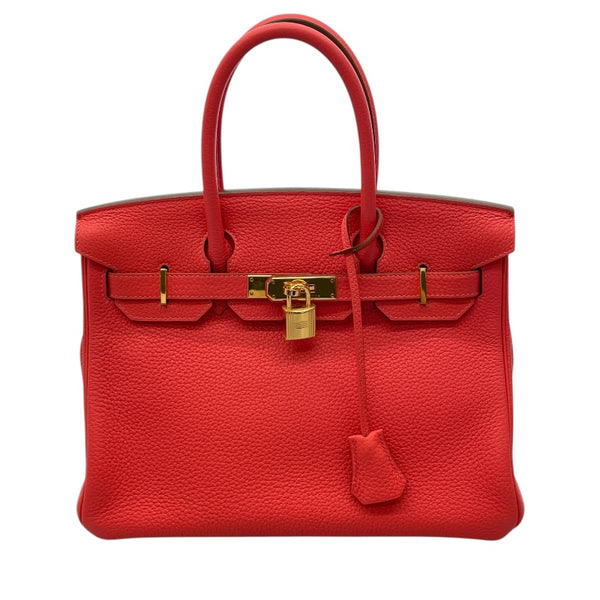エルメス HERMES バーキン30 □R刻 ブーゲンビリア/GD金具 トリヨンクレマンス レディース ハンドバッグ