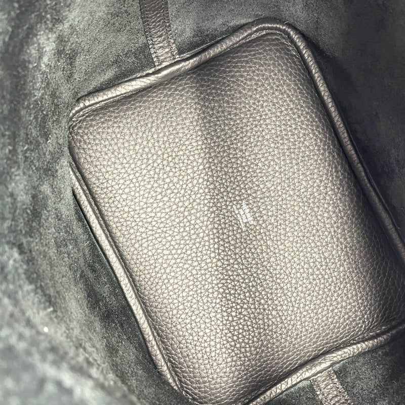 エルメス HERMES ピコタンロックMM W刻印 ブラック シルバー金具 トリヨン レディース ハンドバッグ