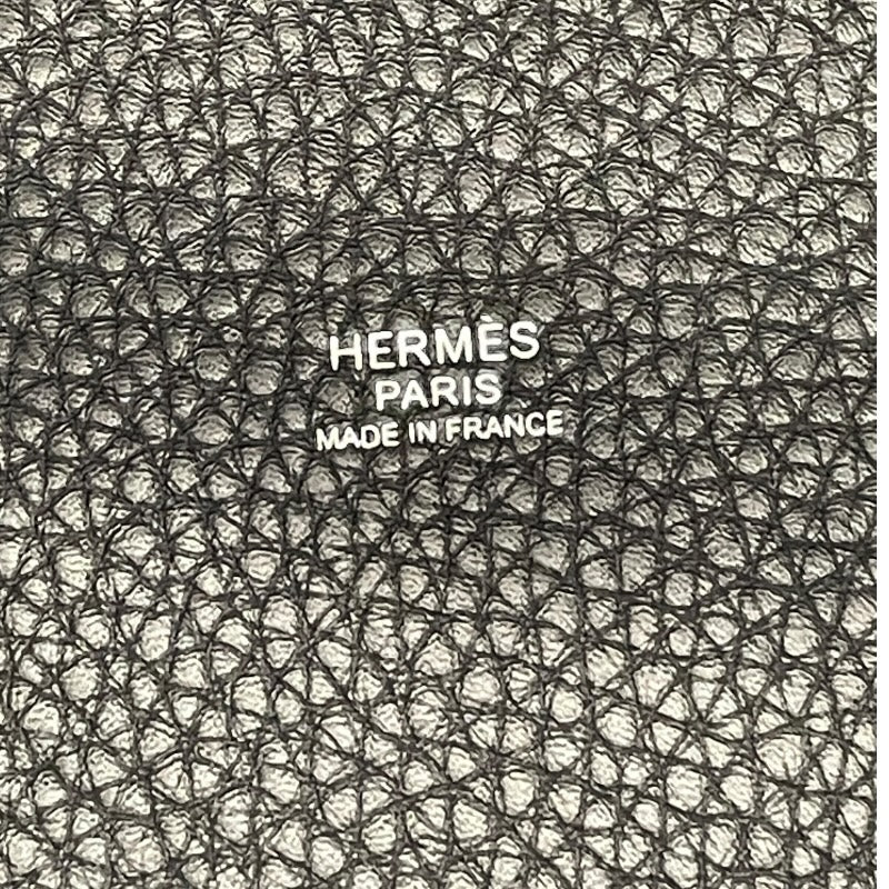 エルメス HERMES ピコタンロックMM W刻印 ブラック シルバー金具 トリヨン レディース ハンドバッグ