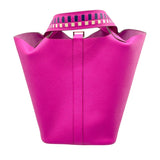 エルメス HERMES ピコタンロックMM C刻 マグノリア・ブルーサフィール・クレ エプソン レディース ハンドバッグ