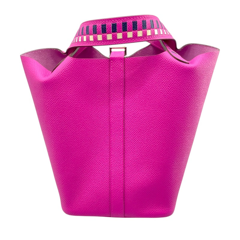 エルメス HERMES ピコタンロックMM C刻 マグノリア・ブルーサフィール・クレ エプソン レディース ハンドバッグ