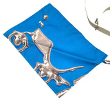 エルメス HERMES シルキーシティ ブルー シルク レディース ショルダーバッグ