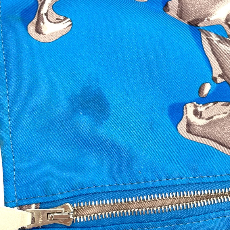 エルメス HERMES シルキーシティ ブルー シルク レディース