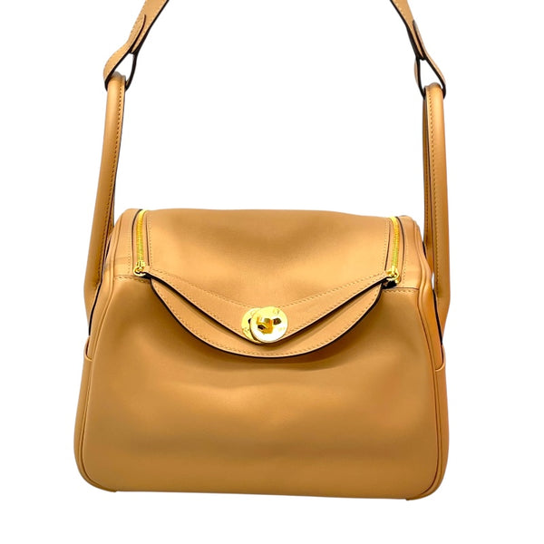 エルメス HERMES リンディ26 ヴェルソ B刻 チャイ・モーブシルベストル/ゴールド金具 スイフト レディース ハンドバッグ