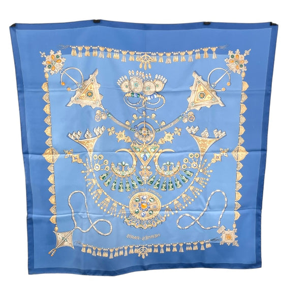 エルメス HERMES カレ90 PARURESDESSABLES シルク レディース スカーフ
