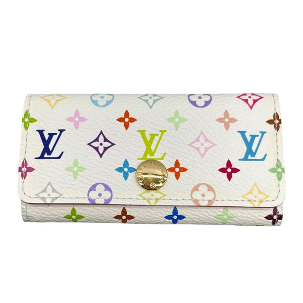 ルイ・ヴィトン LOUIS VUITTON ミュルティクレ4 M93731 ホワイト マルチカラー・キャンバス レディース キーケース