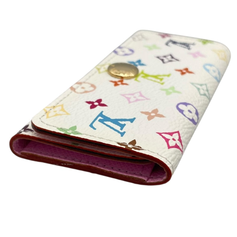 ルイ・ヴィトン LOUIS VUITTON ミュルティクレ4 M93731 ホワイト マルチカラー・キャンバス レディース キーケース