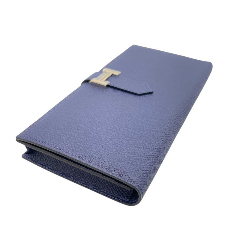 エルメス HERMES ベアンスフレ X刻 ブルーネイビー SV金具 エプソン メンズ 長財布