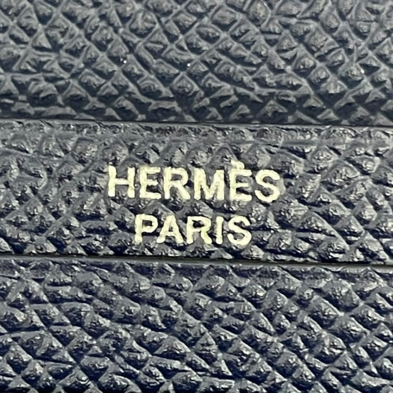 エルメス HERMES ベアンスフレ X刻 ブルーネイビー SV金具 エプソン メンズ 長財布