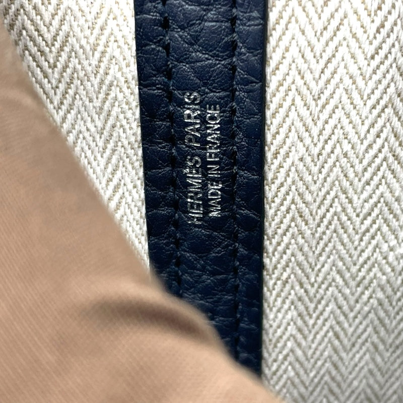 エルメス HERMES ガーデンパーティPM Z刻印 ブルーニュイ シルバー金具 ネゴンダ レディース ハンドバッグ