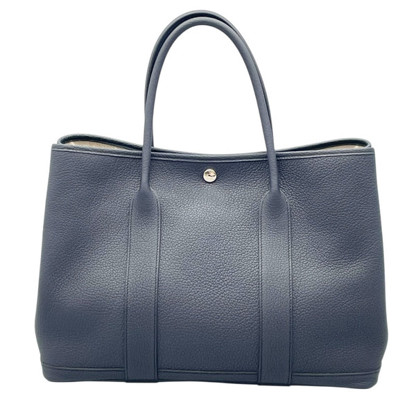 エルメス HERMES ガーデンパーティPM Z刻印 ブルーニュイ シルバー金具 ネゴンダ レディース ハンドバッグ