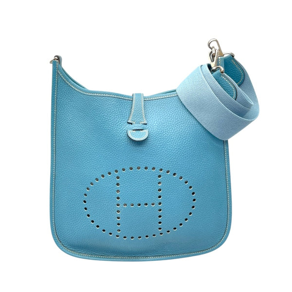 エルメス HERMES エブリン1 PM □J刻印 ブルージーン シルバー金具 トリヨンレザー レディース ショルダーバッグ