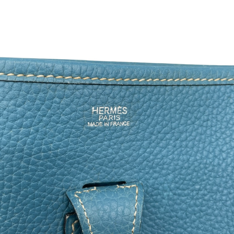 エルメス HERMES エブリン1 PM □J刻印 ブルージーン シルバー金具 トリヨンレザー レディース ショルダーバッグ
