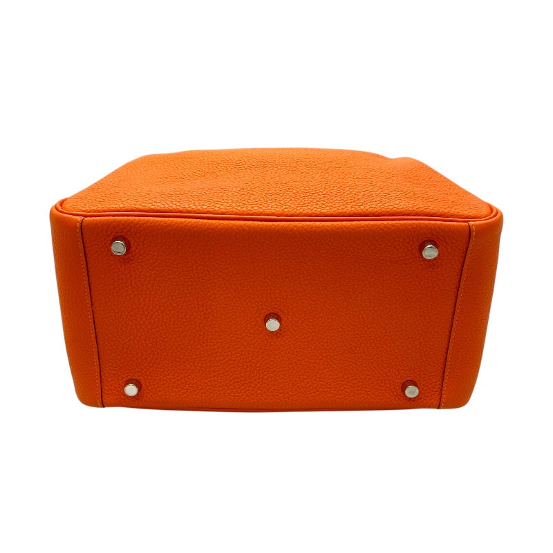 エルメス HERMES リンディ30 □N刻印 オレンジ シルバー金具 トリヨンクレマンス レディース ショルダーバッグ