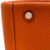 エルメス HERMES リンディ30 □N刻印 オレンジ シルバー金具 トリヨンクレマンス レディース ショルダーバッグ