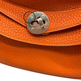 エルメス HERMES リンディ30 □N刻印 オレンジ シルバー金具 トリヨンクレマンス レディース ショルダーバッグ