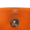 エルメス HERMES リンディ30 □N刻印 オレンジ シルバー金具 トリヨンクレマンス レディース ショルダーバッグ