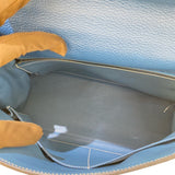 エルメス HERMES ケリー32 内縫い □F刻 ブルータラサ/SV金具 トゴ レディース ハンドバッグ