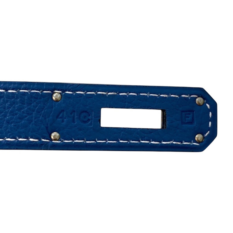 エルメス HERMES ケリー32 内縫い □F刻 ブルータラサ/SV金具 トゴ レディース ハンドバッグ