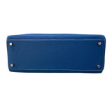 エルメス HERMES ケリー32 内縫い □F刻 ブルータラサ/SV金具 トゴ レディース ハンドバッグ