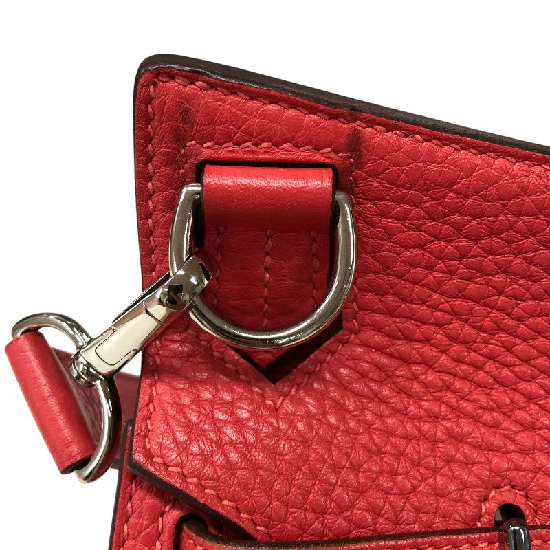 エルメス HERMES ジプシエール28 T刻 ルージュピヴォワンヌ シルバー金具 トリヨンクレマンス レディース ショルダーバッグ