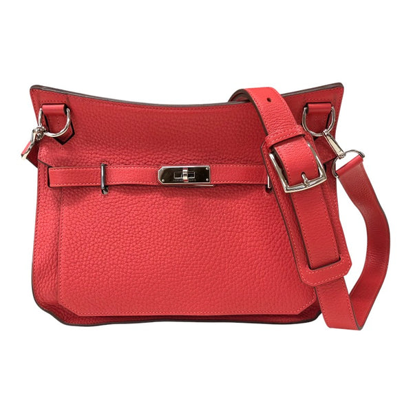 エルメス HERMES ジプシエール28 T刻 ルージュピヴォワンヌ シルバー金具 トリヨンクレマンス レディース ショルダーバッグ