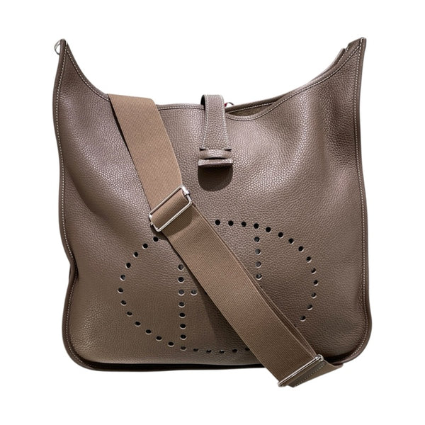 エルメス HERMES エヴリン3 TGM Y刻 エトゥープ　シルバー金具 トリヨン メンズ ショルダーバッグ