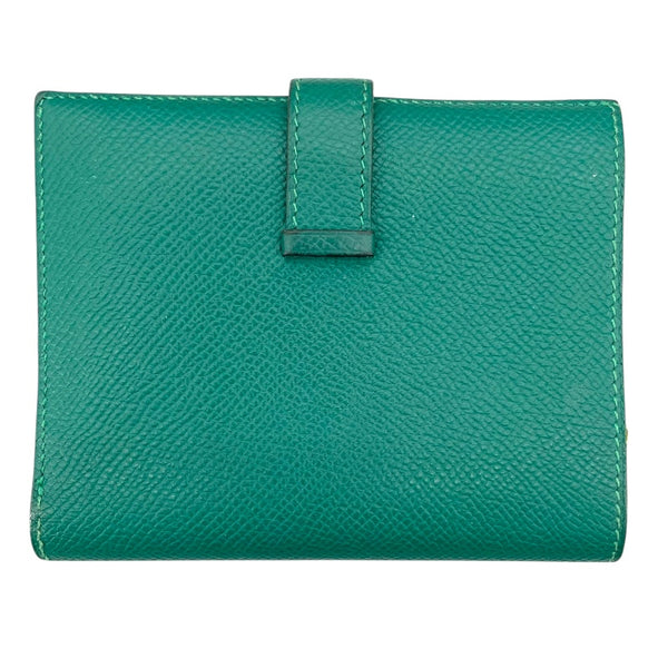 エルメス HERMES ベアンコンパクト □R刻 マラカルト×ゴールド エプソン レディース 二つ折り財布