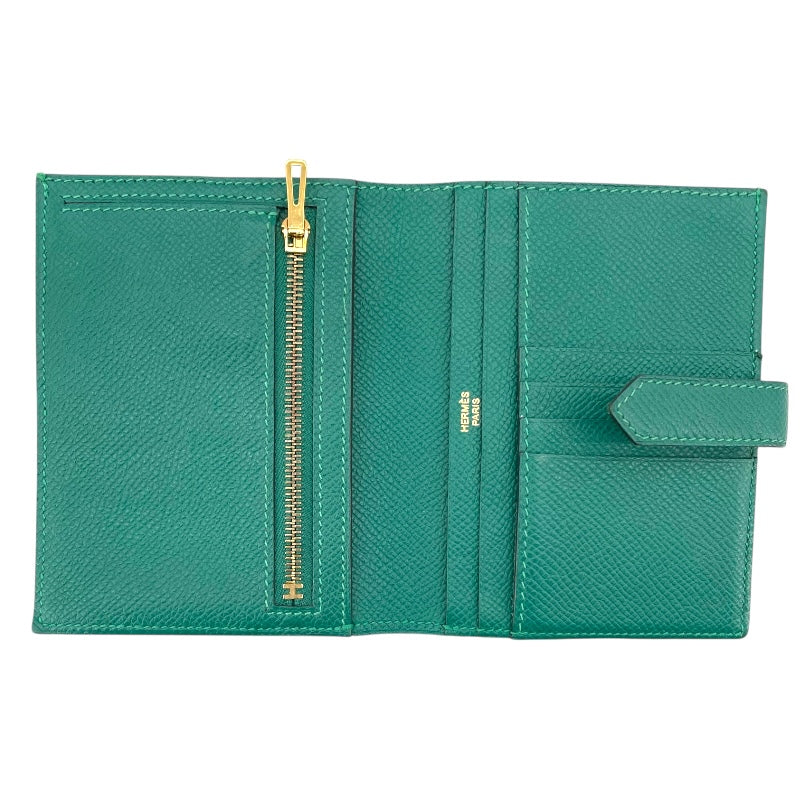 エルメス HERMES ベアンコンパクト □R刻 マラカルト×ゴールド