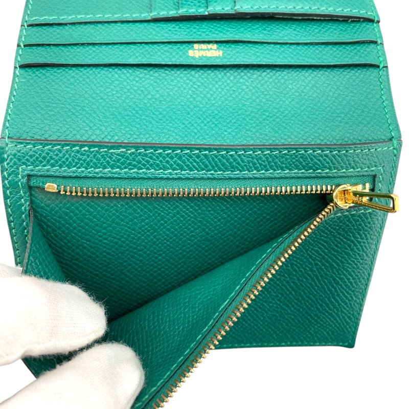 【国内配送】 エルメス HERMES ベアンコンパクト □R刻 マラカルト×ゴールド 小物