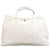 エルメス HERMES ガーデンパーティPM □O刻 ホワイト　シルバー金具 ネゴンダ ユニセックス ハンドバッグ