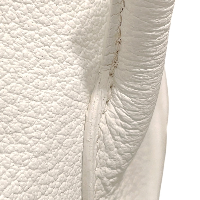 エルメス HERMES ガーデンパーティPM □O刻 ホワイト　シルバー金具 ネゴンダ ユニセックス ハンドバッグ