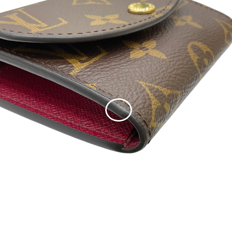 ルイ・ヴィトン LOUIS VUITTON ポルトモネ・ロザリ M41939 フェーシャ モノグラム・キャンバス/レザー レディース 二つ折り財布