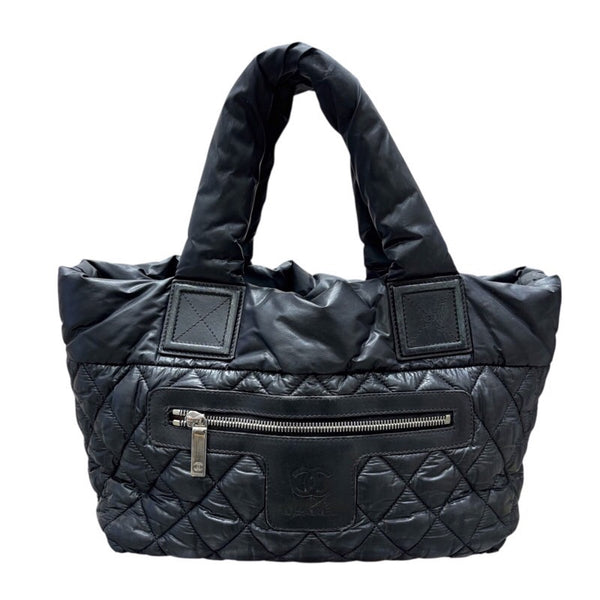 シャネル CHANEL コココクーントートSMS A46810 ブラック SV金具 ナイロン レディース トートバッグ