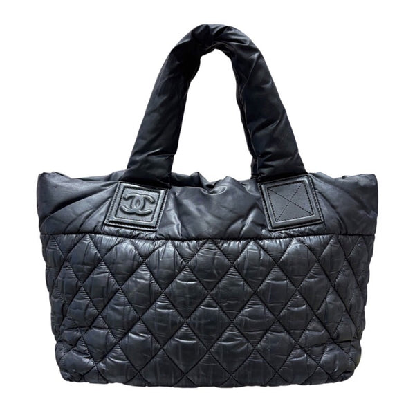 シャネル CHANEL コココクーントートSMS A46810 ブラック SV金具 ナイロン レディース トートバッグ
